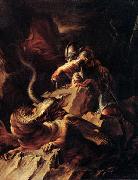 Salvator Rosa Jason Charming the Dragon, oil on canvas